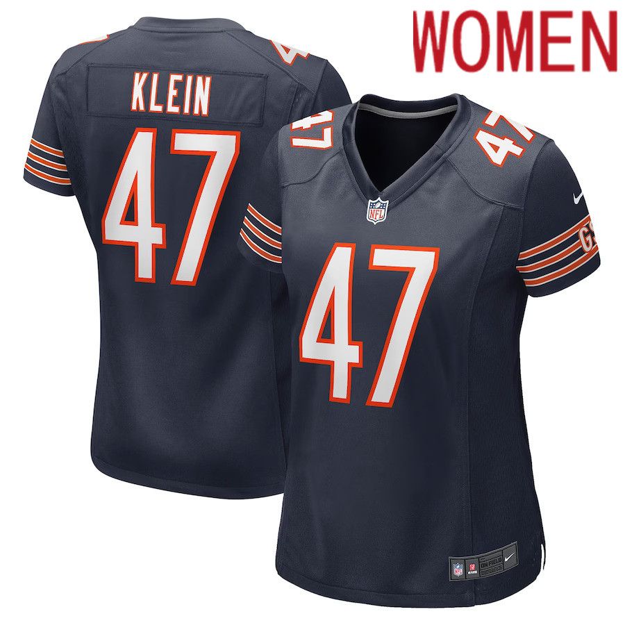 Women Chicago Bears 47 A.J. Klein Nike Navy Game Player NFL Jersey